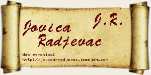 Jovica Rađevac vizit kartica